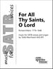 For All Thy Saints, O Lord